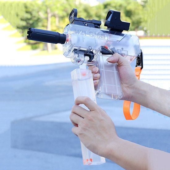 SMG 고압 전기 버스트 워터건 강력 자동 물총 워터밤