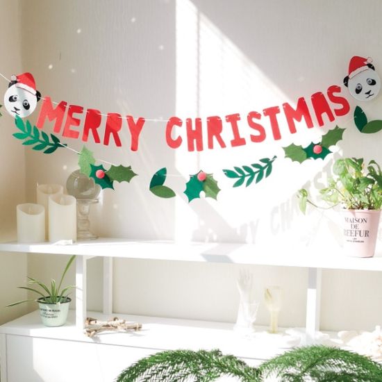 판다 메리 크리스마스 가랜드