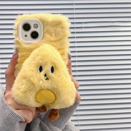 아이폰 15 14 13 12 뽀글이 주먹밥 털 인형 폰 케이스