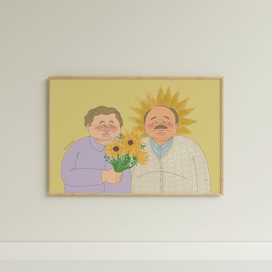 나는 당신만 바라보는 해바라기, 봄사무소 작가 그림