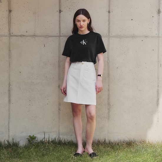 캘빈클라인 모노그램 자수 코튼 반팔티 남여공용 2종