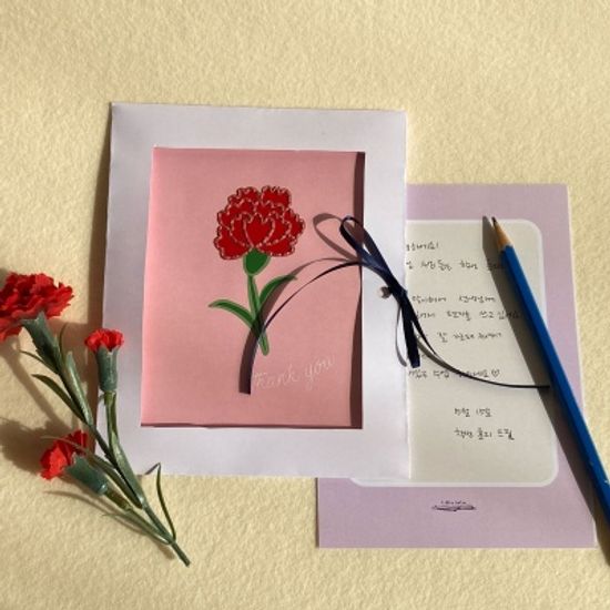 어버이날 자수 카네이션카드 만들기 DIY KIT
