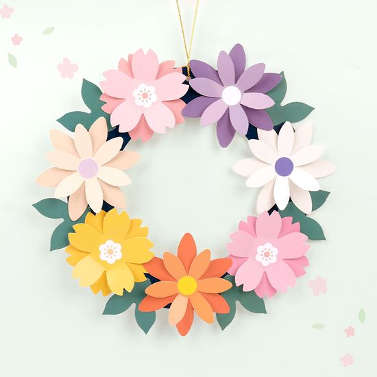 (미술샘) DIY 알록달록 봄꽃 리스