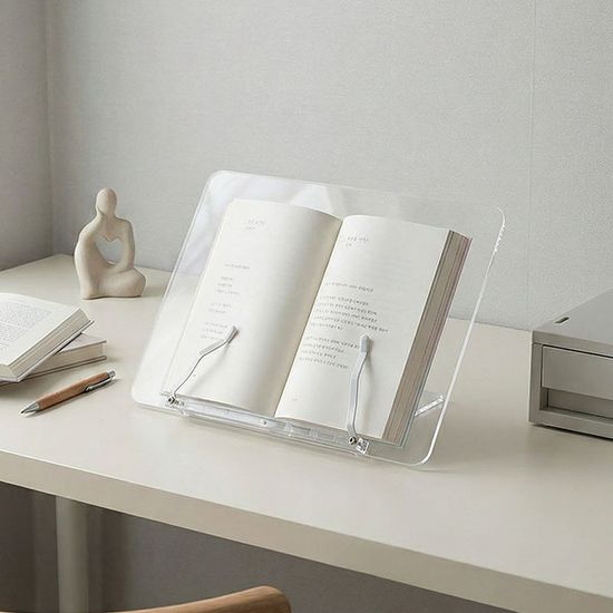 13단 각도조절 투명 아크릴 멀티북스탠드 선물 독서대