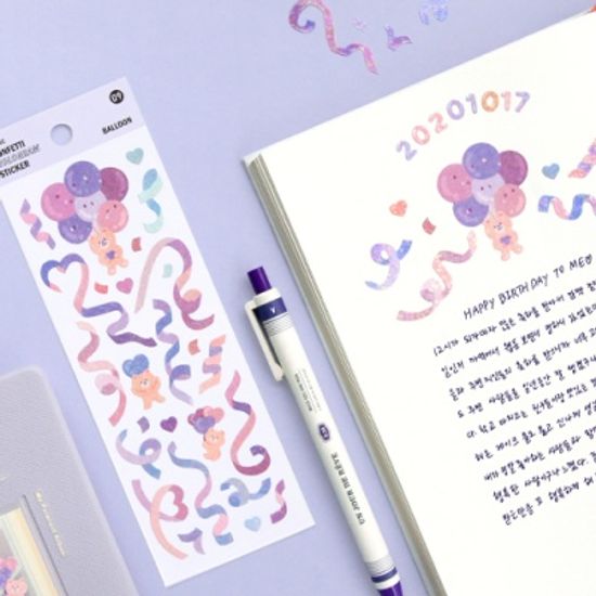 아이코닉 컨페티 홀로그램 씰스티커