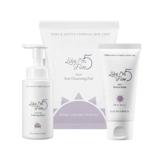마일드 선클렌징패드(30매) + 선스크린 + 포밍워시