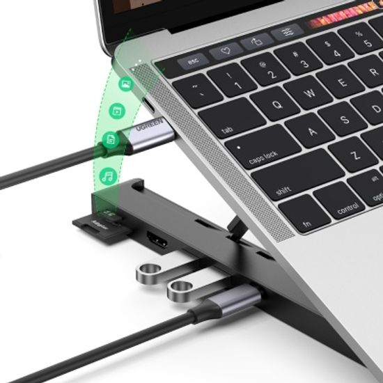 유그린 C타입 HDMI USB3.0 허브 노트북 거치대 X-Kit