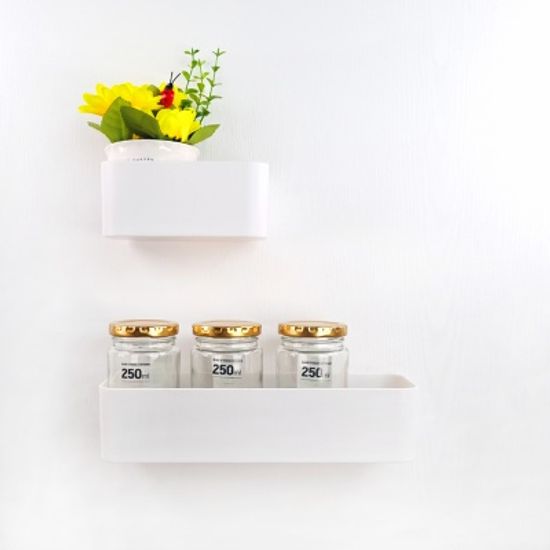 [ABC생활] 화이트 심플 다용도 수납선반 거치 정리함