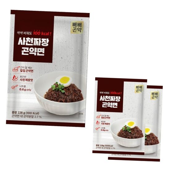 쏙 빠지는 사천짜장 / 까르보나라 곤약면 228g x 3팩