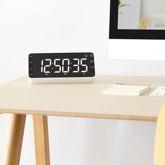 무아스 빅스퀘어 LED 타이머 시계 뽀모도로 디지털 