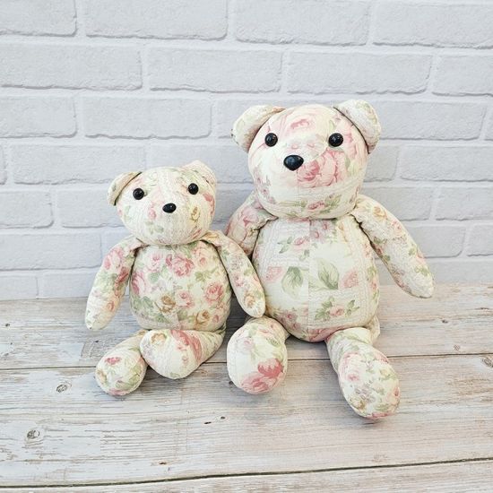 쉐비 플라워 베어 장식인형 2p set