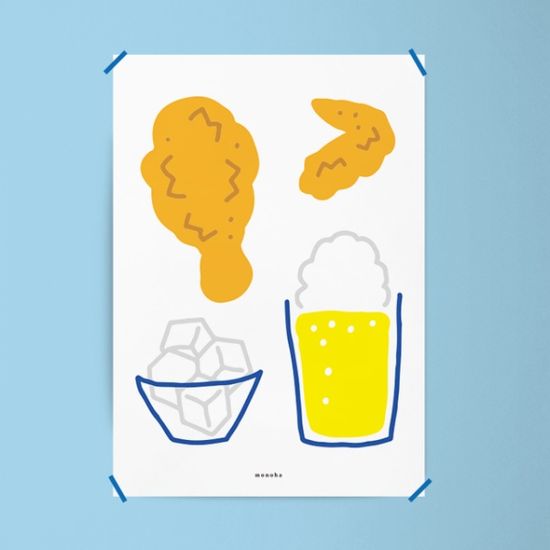 치맥 6 M 디자인 포스터 치킨 맥주 포차 식당