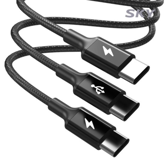 스카이 3in1 27W USB-A to C타입 고속충전 케이블