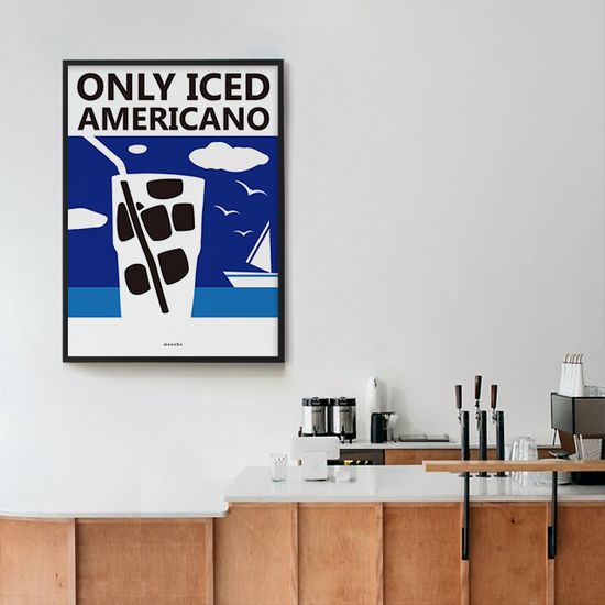 아이스 아메리카노 3  M 디자인 포스터 커피 카페