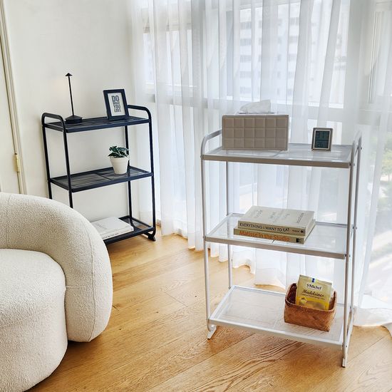 노바리빙 다용도 철제 무타공 스탠딩 수납 선반 