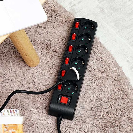 4000 Watt 고용량 멀티코드 탭 6구 3미터