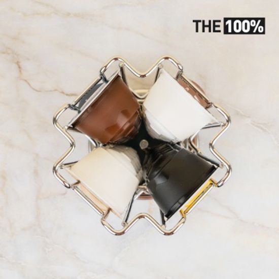 THE100% 돌체구스토 호환 캡슐커피 보관함 십자형 회전타워 32구 홀더 거치대