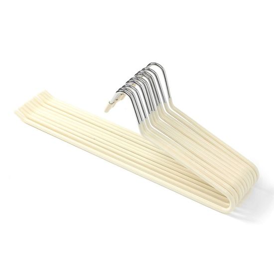 제트 논슬립 바지걸이 10p세트 아이보리 코팅 옷걸이