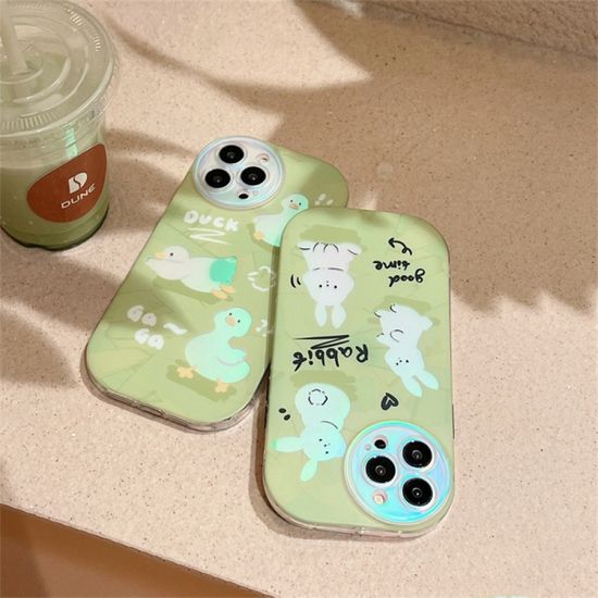 아이폰 14 13 12 동물 홀로그램 카메라 보호 케이스