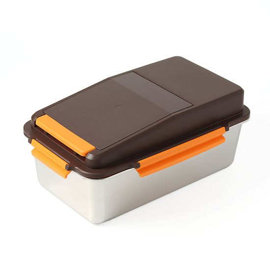 [온프레시] 304스텐 밀폐 쌀통 5kg 원터치 잡곡보관통