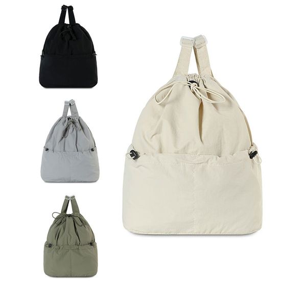 여성백팩 스트링 네추럴 여행 데일리 경량(WD6058B)