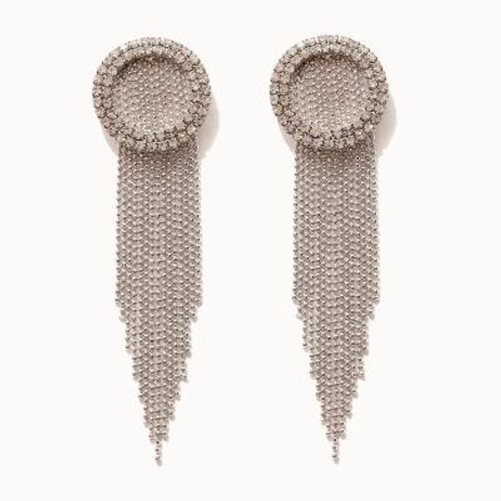 제이로렌 0M02436 라운드 롱큐빅 체인귀걸이