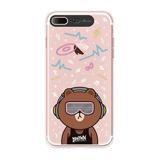 iPhone7 8Plus LINE FRIENDS BROWN CLUB Light UP Ca