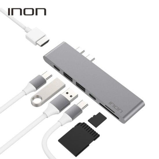 아이논 USB 3.0 C타입 듀얼 7in1 멀티허브 IN-UC310C