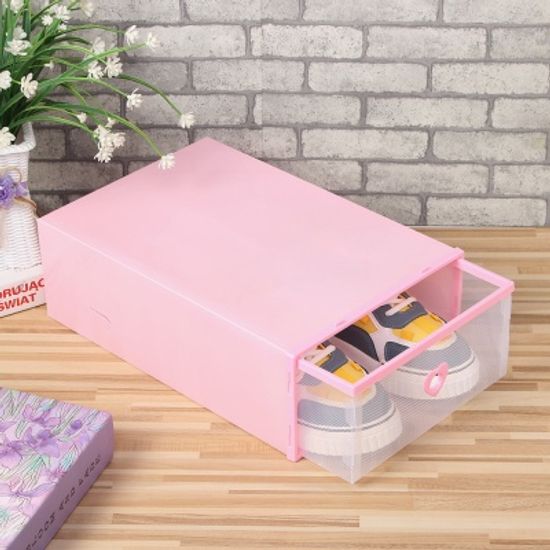 슈즈온 서랍형 신발정리함(대) (핑크)/ DIY 슈케이스