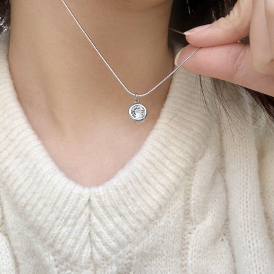 [선물포장] 심플 써지컬 탄생석 목걸이