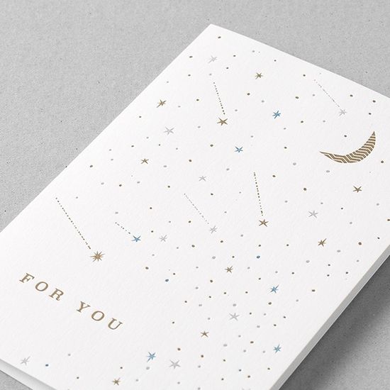 Card Letterpress printing - Stars