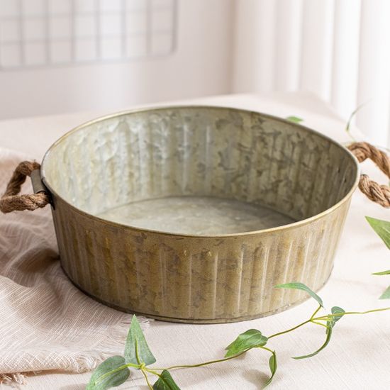 낮은 높이 양철 바스켓