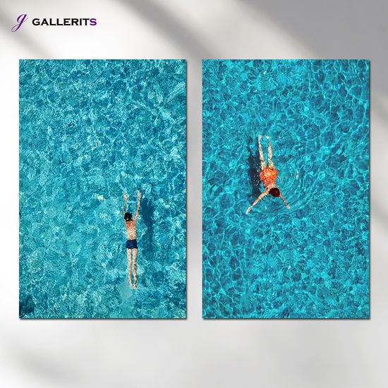 물멍하는 수영장 카페 윤슬 인테리어 액자 특대형