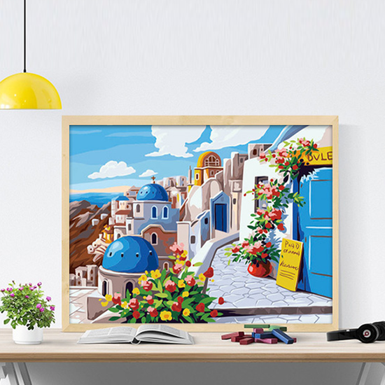 DIY 명화 그림그리기 세트 40x50 산토리니의 꽃집