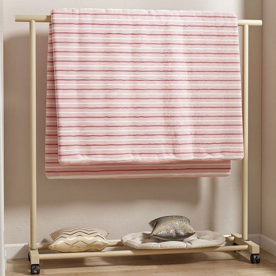 크림1단 이동식 스탠드 행거 옷걸이 옷장 철제 헹거