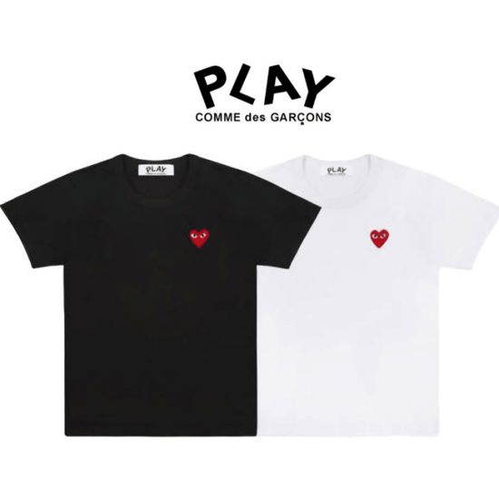 꼼데가르송 레드와펜 라운드 반팔티셔츠