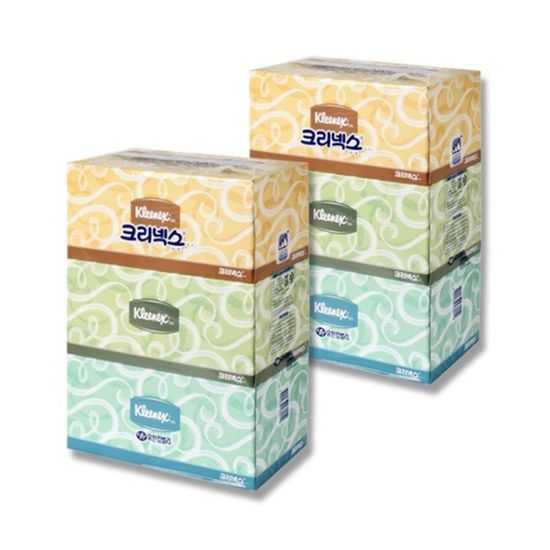 크리넥스 미용티슈 2겹 200매 3개입 2팩 (6개)4600161
