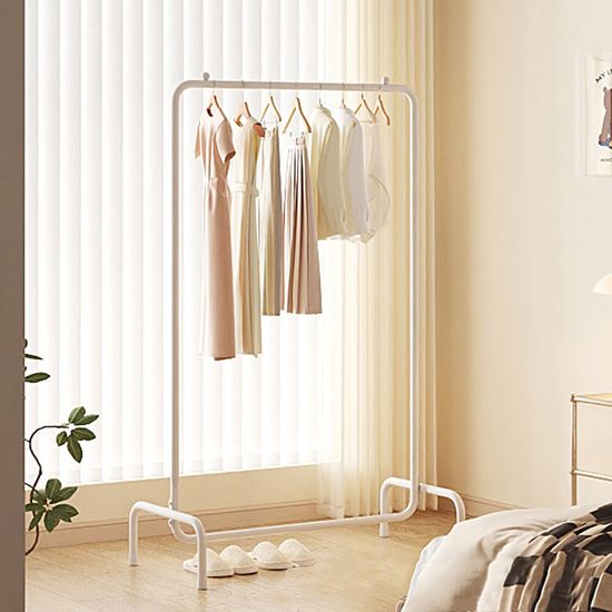 심플 이동식 스탠드 행거 선반 철제 수납 옷걸이 헹거