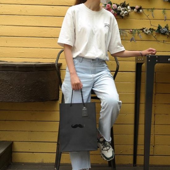 핑크풋 2800봉주르블랙쇼핑백_세로