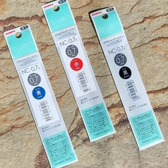 제브라 블렌 0.7mm 단색볼펜 리필심 NC-0.7 1다스