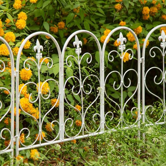 빈티지 양철 울타리 3P(화이트)