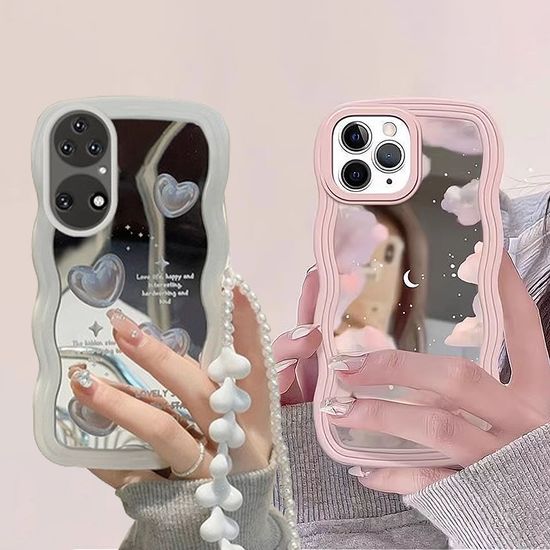 갤럭시 a시리즈 감성 하트 구름 미러 물결 폰 케이스