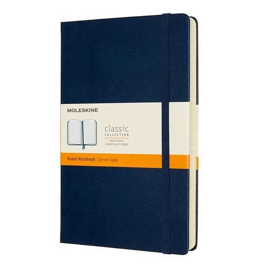 몰스킨 클래식 노트 하드커버 라지 A5형 블랙 블루