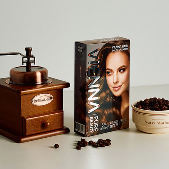 비엔나 퓨어 뷰티 저자극 5분 새치커버 헤어 염색약