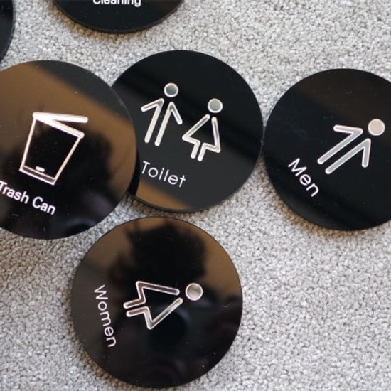 화장실표지판 화장실표시 화장실문구 표찰 Worm Hole