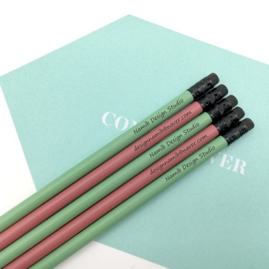 나미브 원목연필 5본입 세트(Avocado+Rust Red)