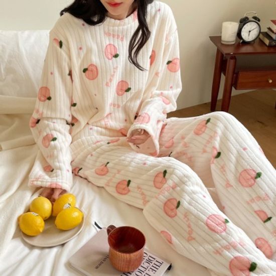 어나더뷰 다우니 복숭아 수면잠옷 상하세트 1135