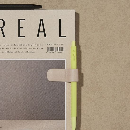 누보북마크 펜홀더 자석으로 고정되는 가죽 책갈피