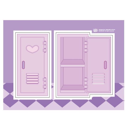 하이틴 캐비넷 모조지 스티커 - 퍼플