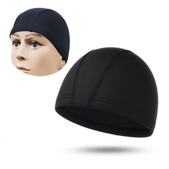 스판덱스 수영모 여성 남성 심플 검정 수영모자